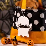 Halloween Autumn Wooden Hanging Decorations Bag Basket Tags