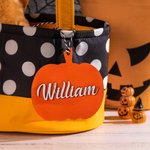 Halloween Autumn Wooden Hanging Decorations Bag Basket Tags