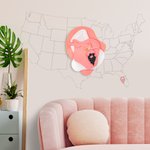 Orologio da parete con mappa dello Stato a forma di speciale per l'arredamento della casa dell'anniversario