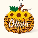 Halloween Leopard Bag Tags with Name & Monogram