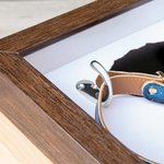 Pet Silhouette Memorial Wood Frame with a Collar Hook