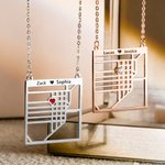 Personalisierte Sterling Silber Karte Halskette