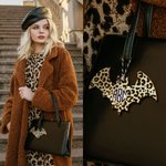 Halloween Leopard Bag Tags with Name & Monogram