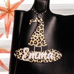 Halloween Leopard Bag Tags with Name & Monogram