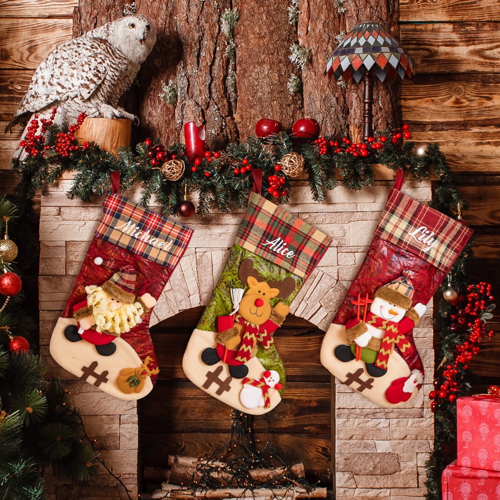 Personalisierte Weihnachtsstrümpfe mit Namen