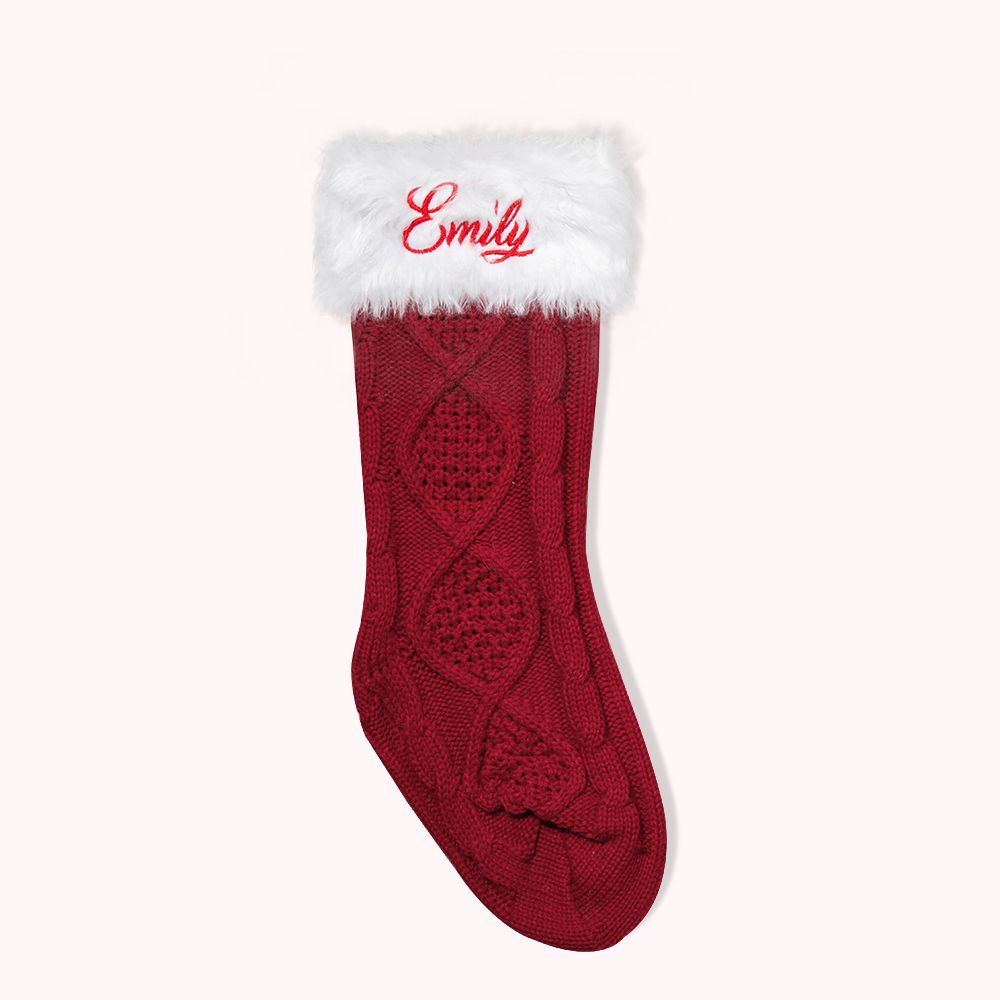 Bas de Noël Personnalisés Avec Broderie de Nom Cadeau Noël Pour la Famille