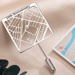 Spilla per anniversario con mappa coordinata personalizzata per lei
