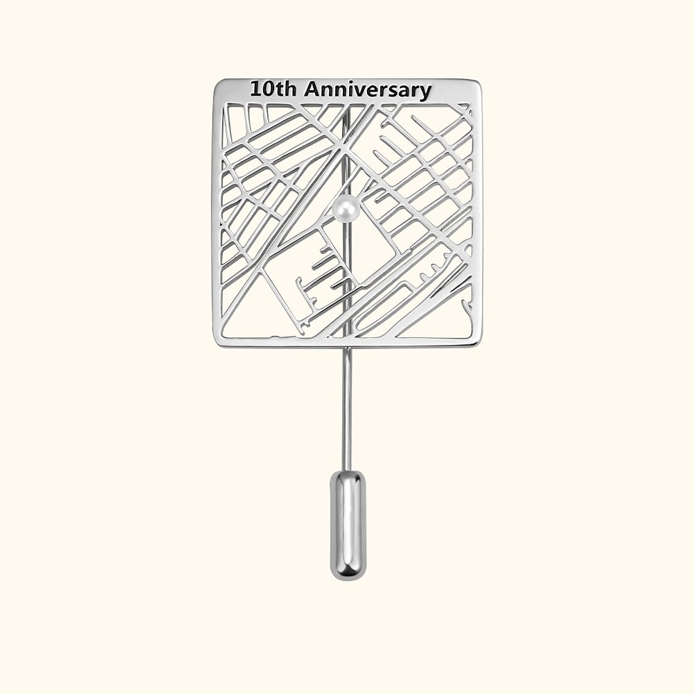 Carte coordonnée personnalisée Broche d'anniversaire pour elle