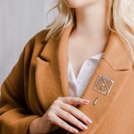 Spilla per anniversario con mappa coordinata personalizzata per lei