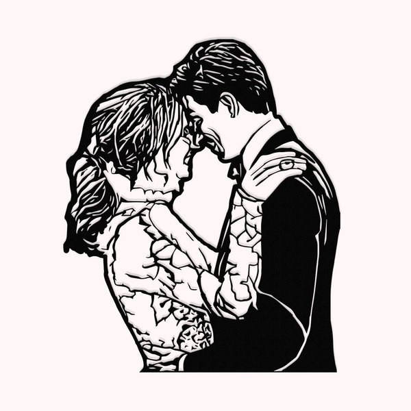 Décoration Enseigne d'Art Portrait Noir Personnalisé pour Maison Bureau Magasin