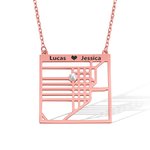 Personalisierte Sterling Silber Karte Halskette