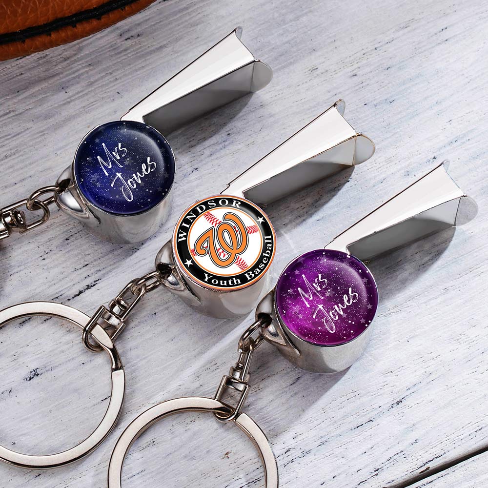 Personalized Whistle Keychain PE Teachers Sports Gifts Coach Gift CALLIE