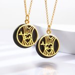 Personalisierte Baum-Halskette mit Doppelschichtem Anhänger