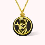 Personalisierte Baum-Halskette mit Doppelschichtem Anhänger