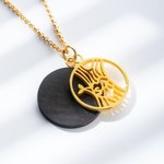 Personalisierte Baum-Halskette mit Doppelschichtem Anhänger