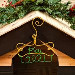 Handcrafted Wire Bone with Pet's Name Dog Ornament