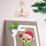Handcrafted Wire Bone with Pet's Name Dog Ornament