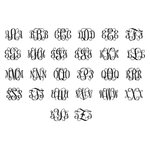 Personalizado Zircon Grabado Clásico Monograma Signet Anillo con 3 iniciales Aniversario Cumpleaños Regalo para Mujeres