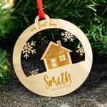 Personalized Housewarming Gift Wooden Christmas Ornament Our First Christmas in Our New Home