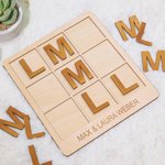 Personalized Tic Tac Toe Wooden Board Game Family Gifts