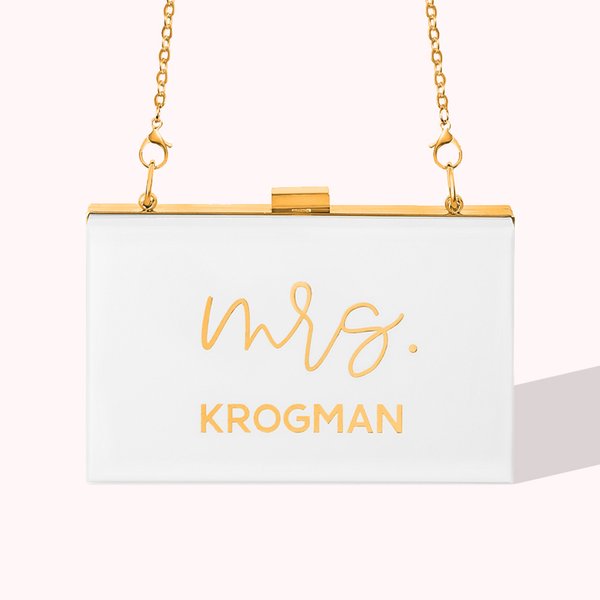 Personalised Acrylic Bride Bag for Wedding Gift