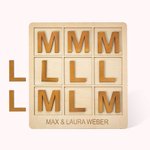 Personalisierte Tic Tac Toe Holzbrettspiel Familiengeschenke