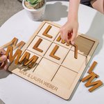 Personalized Tic Tac Toe Wooden Board Game Family Gifts