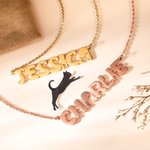Personalized Adorable Cat Name Necklace
