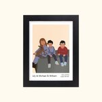 Personlig ansiktslös porträttillustration Heminredning Jubileumspresent