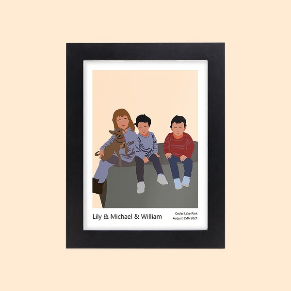 Faceless Portrait Illustration Home Decor