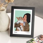 Personlig ansiktslös porträttillustration Heminredning Jubileumspresent