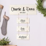 Plaque décorative personnalisée au nom d'un membre de la famille