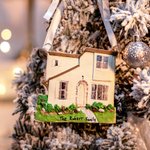 Personalized Handmade 3D Family House Portrait Model Ornament Home Decor with Text Christmas Housewarming Gift for Family Friend