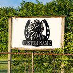 Personalized Horse Sign Metal Horse Wall Art Decor