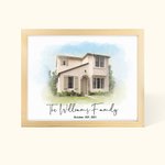 Custom House Portrait Watercolour Home Painting Gift for Housewarming