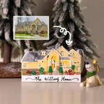 Personalized Handmade 3D Family House Portrait Model Ornament Home Decor with Text Christmas Housewarming Gift for Family Friend