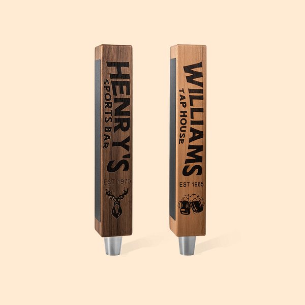 Engraved Beer & Keg Tap Handle with Chalkboard