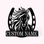 Personalized Horse Sign Metal Horse Wall Art Decor