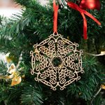 Ornement Noël Flocon de Neige en Bois Personnalisé avec Nom Décoration de l'Arbre de Noël Cadeau pour Famille et Amis