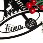 Newborn Baby Bell Christmas Ornaments with Personalised Name and Date