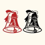 Newborn Baby Bell Christmas Ornaments with Personalised Name and Date