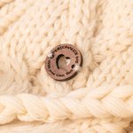Personalized Clothing Labels Knitting Projects Walnut Tags with Heart Cut-Out Gift for Mother Grandma Knitting Crocheting Lovers
