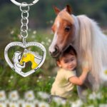 Personalized Heart Horse Keychain Key Decoration with Name Memorial Birthday Gifts for Farmer Horse Lovers