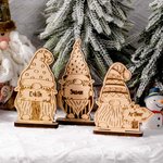 Personalised wooden Gonk Gnome Christmas Home Decoration