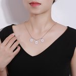 Collier Cercle avec Prénom Personnalisé Collier avec Trois Pendentifs Ronds Cadeau d'Anniversaire pour Elle | Callie