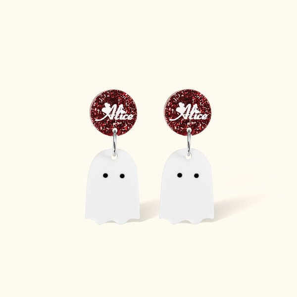 Pendientes personalizados fantasma pequeño