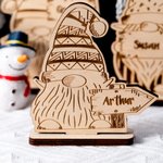 Personalised wooden Gonk Gnome Christmas Home Decoration