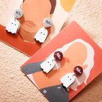 Pendientes personalizados fantasma pequeño