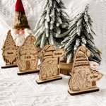 Personalised wooden Gonk Gnome Christmas Home Decoration