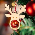 Personalisierte Rentier Weihnachtsbaum Ornamente Baumschmuck Satz von 4 Stücken